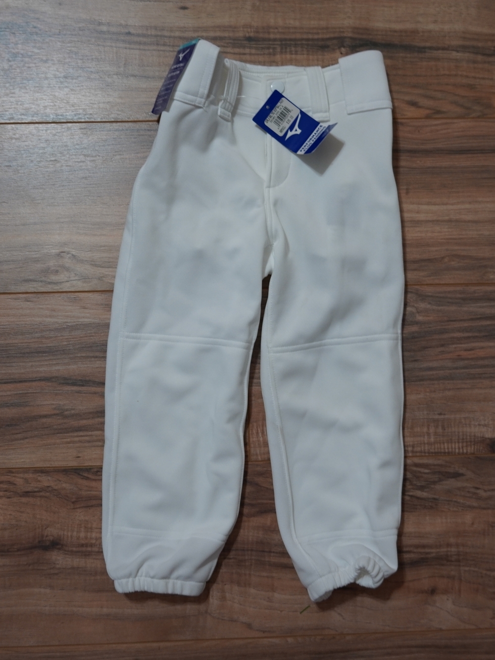 Mizuno Youth White Baseball Pants with Elastic Ankles